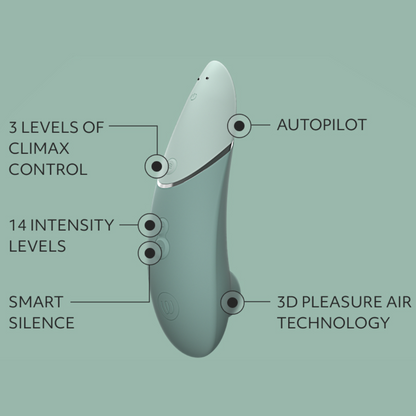 Womanizer Next clitoral stimulator with 3D Pleasure Air Technology, Climax Control, and Smart Silence for customizable, quiet pleasure.
Keywords: 3D Pleasure Air, Climax Control, customizable air waves, Smart Silence, Autopilot, Afterglow, clitoral stimulator, waterproof, body-safe silicone, eco-friendly packaging, multiple orgasms.