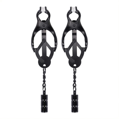 Clover Nipple Clamps with Weight | Black or Silver | ME YOU US