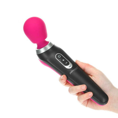 PalmPower Extreme, a rechargeable silicone wand with 7 functions, ergonomic curve, PowerBullet motor, and USB Type-C charging for powerful vibrations.

rechargeable silicone massager, powerful wand vibrator, ergonomic wand, USB Type-C wand, waterproof massager, travel lock vibrator, deep rumbly vibrations, fuchsia wand massager