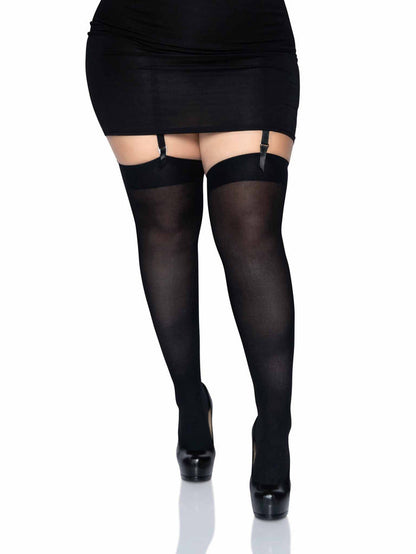 Nylon Thigh High | One Size + Plus Size | Leg Avenue