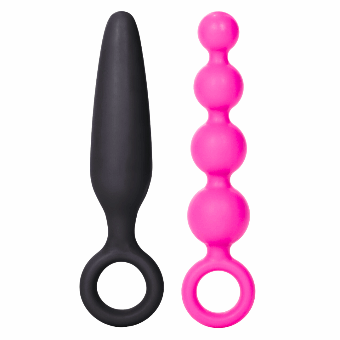 Booty Call Booty Vibro Kit Silicone Vibrating Butt Plug and Anal Beads