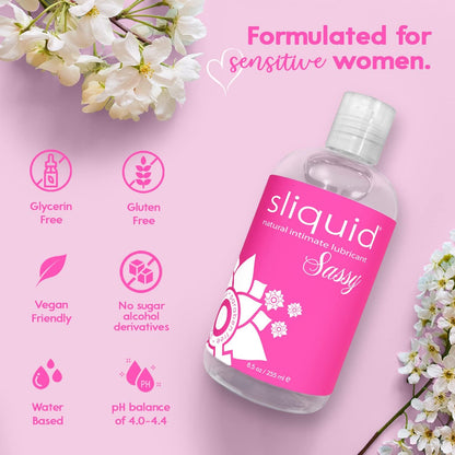 Sliquid Sassy Booty Gel, water-based anal gel, ultra-thick anal lubricant, glycerin-free lube, paraben-free anal gel, vegan anal lubricant, toy-safe lube, latex-safe lubricant, hypoallergenic anal gel, pH-balanced anal lube, cruelty-free lubricant, non-staining anal gel, unflavored lubricant, unscented anal lube, long-lasting anal lubricant, Sliquid Promise, gentle anal lube, natural moisture anal gel, easy-to-clean anal lubricant, Made in the USA lubricant