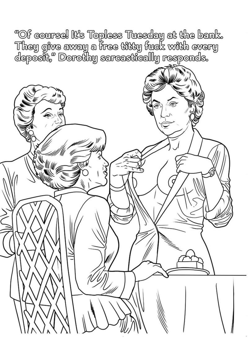 The Golden Gilfs Coloring Book ♥ Golden Girls Coloring Book for Adults