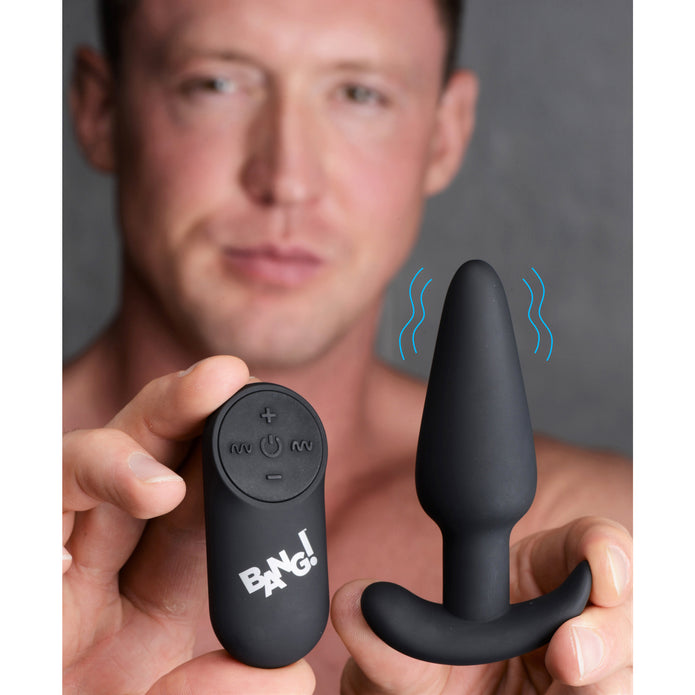 21x Vibrating Silicone Rechargeable Butt Plug with Remote Control | Bang!