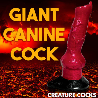 Realistic Hell-Hound dildo with a red shaft, textured veins, knotted base, and a sturdy black suction cup for hands-free or harness play.

Hell-Hound dildo, fantasy dildo, canine dildo, creature cocks dildo, suction cup dildo, strap-on compatible dildo, premium silicone dildo, textured fantasy dildo, red and black dildo, beast fantasy sex toy