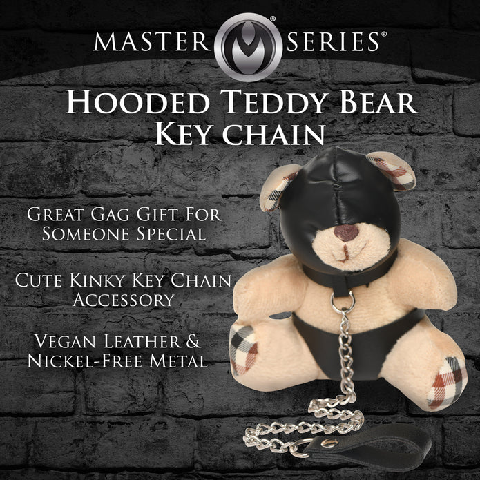 Light peach teddy bear keychain with hood, leather-look panties, and a chain leash, ideal as a gag gift or fun accessory.

hooded teddy bear keychain, BDSM bear keychain, gimp bear gift, bondage teddy bear keychain, kinky gag gifts, leather teddy keychain, teddy bear with chain leash, novelty bear keychain, gimp-themed teddy bear accessory, cheeky bondage gift.