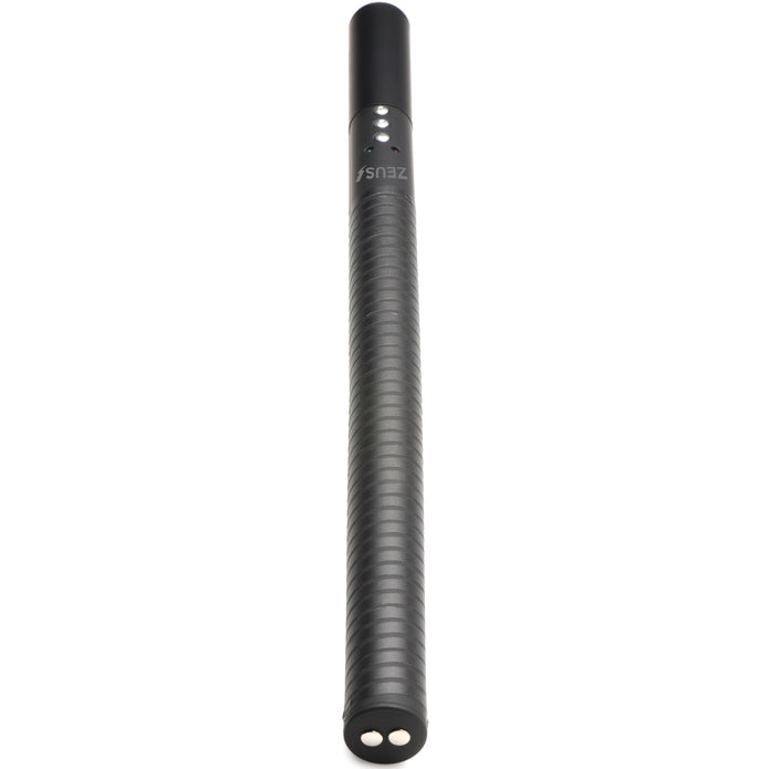 Electro baton with 360° e-stim surface, pinpoint tips, and adjustable intensity for BDSM play. Keywords: e-stim baton, 360 electro baton, Zeus electro baton, e-stim impact toy, pinpoint electro toy, BDSM shock baton, rechargeable e-stim toy, body-safe electro baton, Zeus e-stim BDSM gear, adjustable e-stim baton.