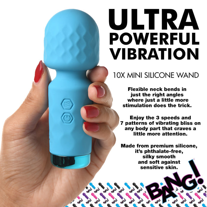 Mini Wand Vibrator with 3 speeds, 7 patterns, flexible neck, premium silicone, and splashproof design.

Keywords: Mini Wand Vibrator, compact wand vibrator, travel-friendly vibrator, small wand massager, 3-speed wand vibrator, 7-pattern mini vibrator, flexible neck vibrator, phthalate-free silicone wand, splashproof wand massager, USB rechargeable vibrator, portable wand vibrator.