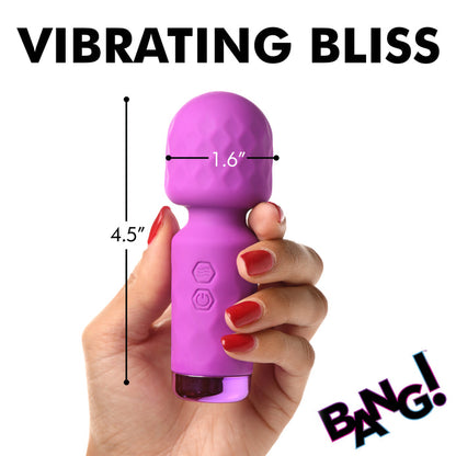 Mini Wand Vibrator with 3 speeds, 7 patterns, flexible neck, premium silicone, and splashproof design.

Keywords: Mini Wand Vibrator, compact wand vibrator, travel-friendly vibrator, small wand massager, 3-speed wand vibrator, 7-pattern mini vibrator, flexible neck vibrator, phthalate-free silicone wand, splashproof wand massager, USB rechargeable vibrator, portable wand vibrator.