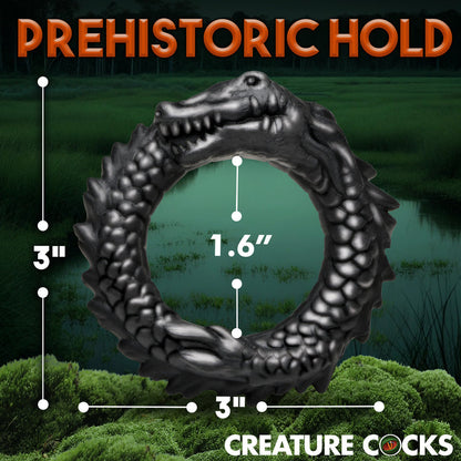 Caiman Fantasy C-Ring, stretchy silicone cock ring with unique ridges and mischievous design.

alligator-inspired cock ring, stretchy silicone cock ring, phthalate-free C-ring, fantasy cock ring, body-safe cock ring, cock ring for stamina, creature cock ring, black silicone C-ring, cock ring for enhanced performance.

