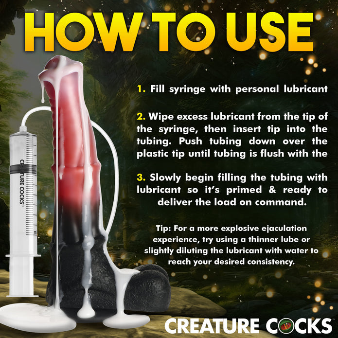 Centaur Fantasy Squirting Dildo with suction cup base, ribbed shaft, and squirting feature.

squirting dildo, creature cocks, premium silicone dildo, ribbed shaft dildo, fantasy squirting dildo, suction cup dildo, squirting centaur cock, mythical creature dildo, phthalate-free squirting dildo.