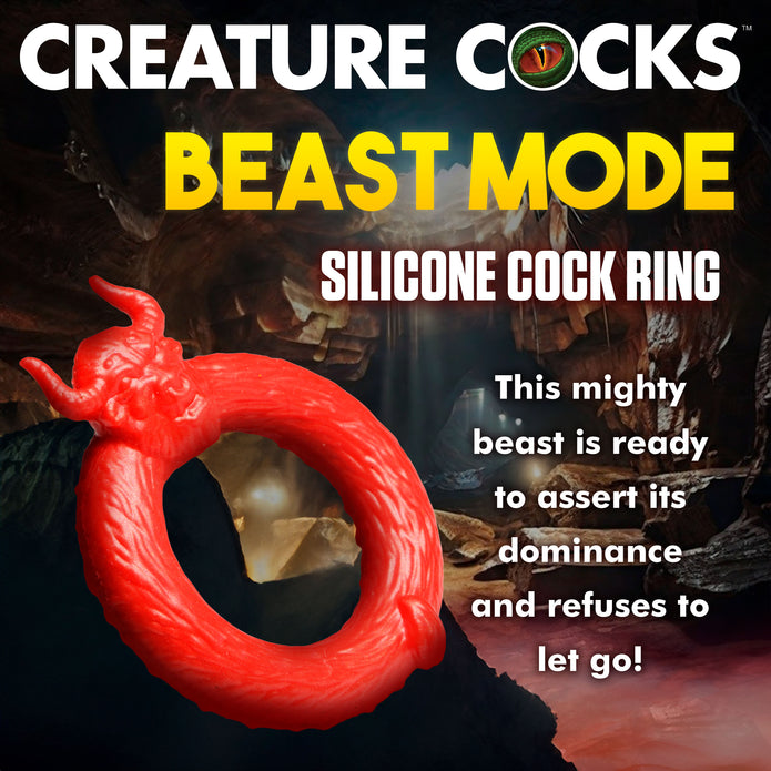 Beast Mode C-Ring, bull-inspired red silicone cock ring for stamina and roleplay.
bull-inspired cock ring, fantasy cock ring, creature cock ring, silicone cock ring, phthalate-free C-ring, body-safe cock ring, red cock ring, stamina-enhancing ring, roleplay cock ring.

