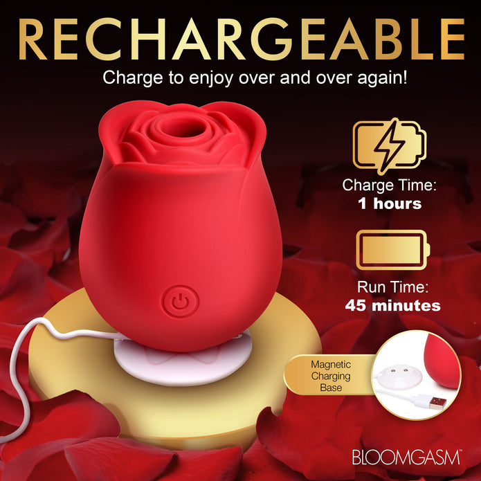 The Perfect Rose ♥  Rechargeable Silicone Clitoral Stimulator ♥ Bloomgasm