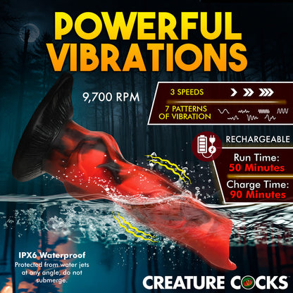 Vibra Beast Vibrating Fantasy Silicone Dildo | Creature Cocks