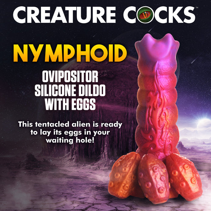 Nymphoid Ovipositor Dildo with ribbed shaft, silicone eggs, and harness compatibility.
alien ovipositor dildo, silicone ovipositor eggs, fantasy roleplay dildo, creature cock ovipositor, phthalate-free silicone dildo, harness-compatible ovipositor, sunset-colored fantasy dildo, ribbed ovipositor shaft, soft silicone eggs.