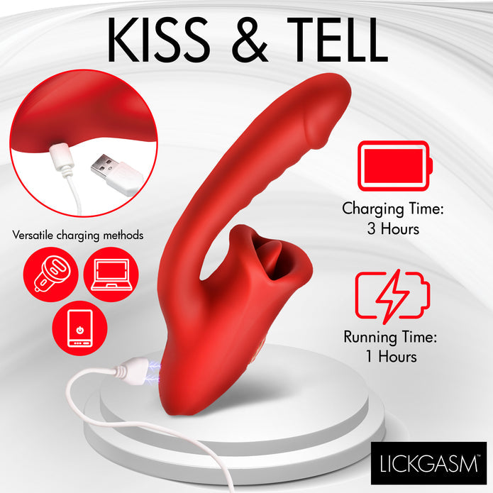 Deep Kiss Kissing Rechargeable Silicone Rabbit Vibrator | Lickgasm