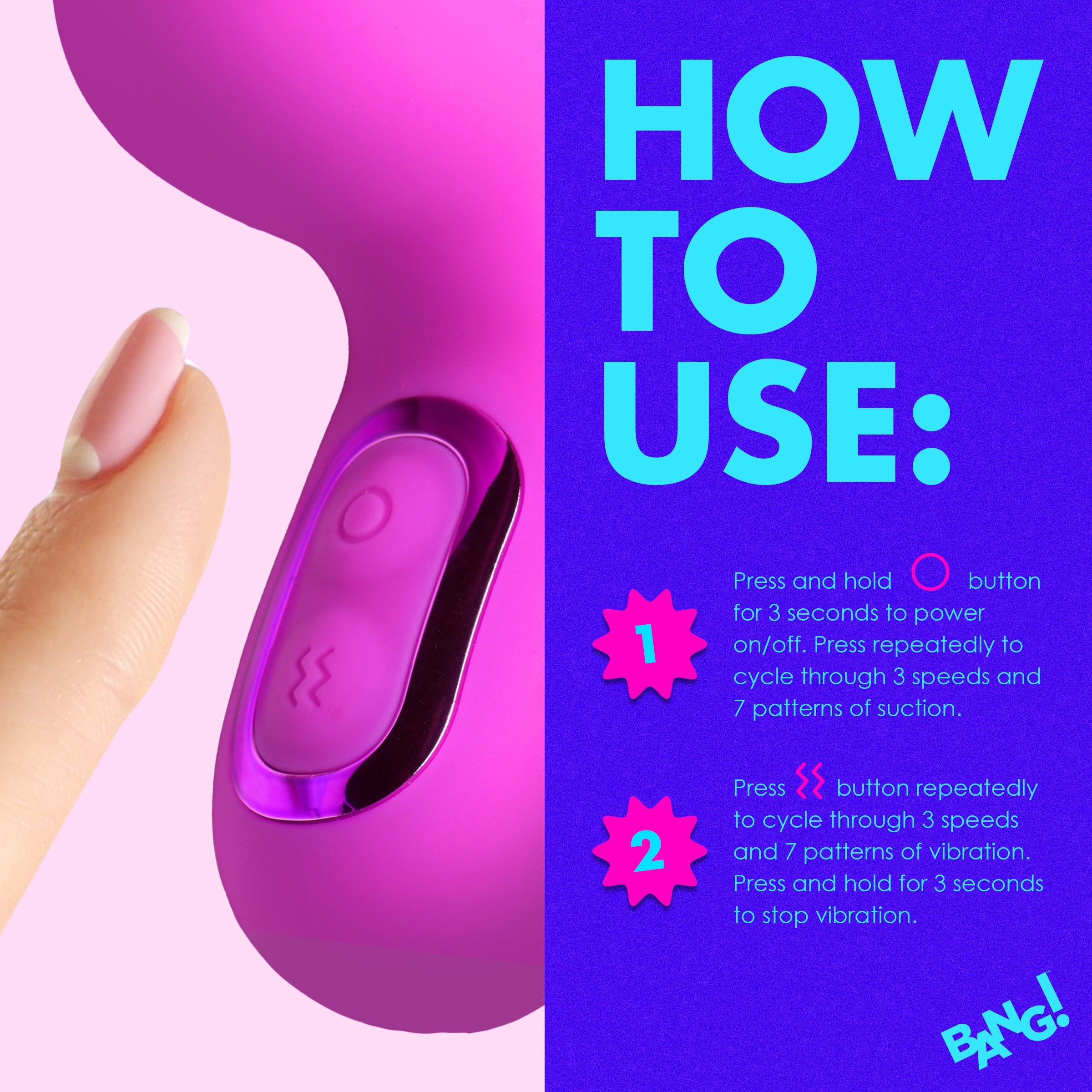 Mini Suction Rabbit Silicone Rechargeable Vibrator | Bang!