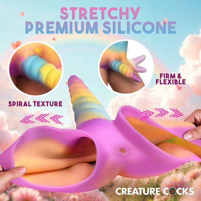 Unicorn Silicone Fantasy Strap-On Pants with Anal Opening | Creature Cocks