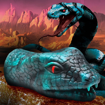 Snake-themed silicone stroker with a textured tunnel and soft, stretchy material.

snake stroker, silicone masturbator, fantasy strokers, textured male toy, phthalate-free stroker, soft stretchy stroker, serpent-themed masturbator, creature cocks stroker, unique stroker for men, premium silicone male toy