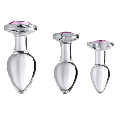 Pink Gem Glass Anal Plug | Small, Medium, or Large | Booty Sparks