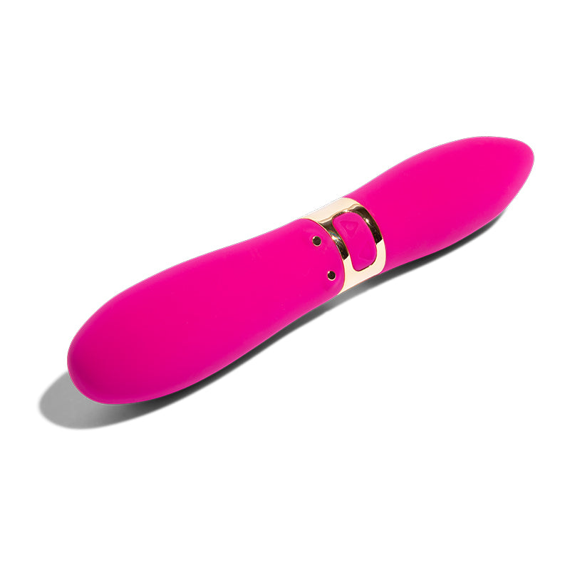 Deux Bullet by Nu Sensuelle, double-ended vibrator with 12 speeds per end, waterproof design, and powerful motors.

double-ended vibrator, dual-motor vibe, clitoral stimulation, nipple stimulation, waterproof vibrator, rechargeable vibe, 60SX motor, body-safe silicone toy, versatile sex toy, coral vibrator, magenta vibrator, black vibrator, pinpoint stimulation, rumbly vibrations