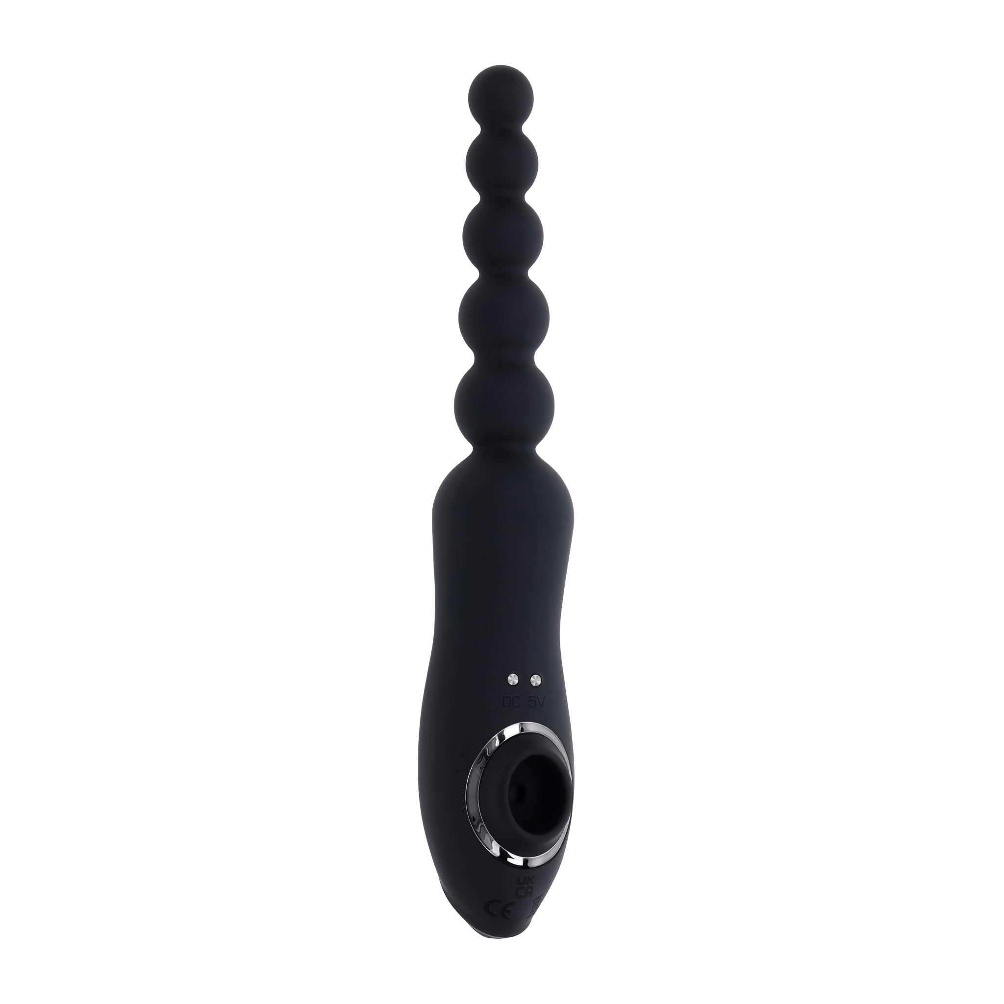 Let It Bead: Double-ended anal beads and clitoral suction toy with Turbo Mode, 10 vibrations, body-safe silicone, and USB rechargeable. Categories: Anal Toys, Vibrators, Sex Toys for Men, Eco-Friendly Sex Toys, Rechargeable Vibrators, Sex Toys for Women, Anal Beads