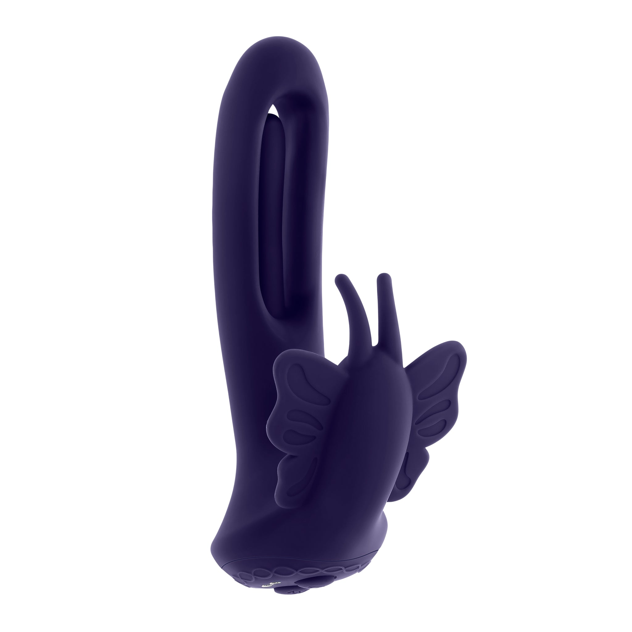 Lord of the Wings dual-stimulation vibrator with flapping shaft, butterfly stimulator, remote control, waterproof design, and USB charging. Keywords: Lord of the Wings vibrator, dual stimulation toy, butterfly stimulator, flapping shaft vibrator, remote control vibrator, waterproof sex toy, USB rechargeable vibrator, silicone vibrator, Evolved Novelties, rabbit-style vibrator.