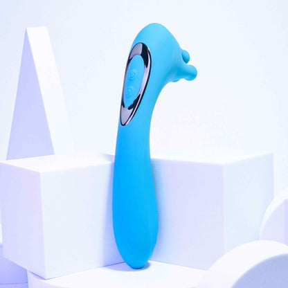 Heads Or Tails Silicone Rechargeable Dual Vibrator - Teal
‘Heads or Tails’ dual-ended vibrator, 9-speed vibrating shaft, 3-finger massaging end, waterproof, rechargeable, body-safe silicone.

dual-ended vibrator, Heads or Tails vibrator, 9-speed vibrator, massaging finger vibrator, waterproof vibrator, silicone vibrator, rechargeable vibrator, vibrating shaft, versatile sex toy, customizable pleasure toy.