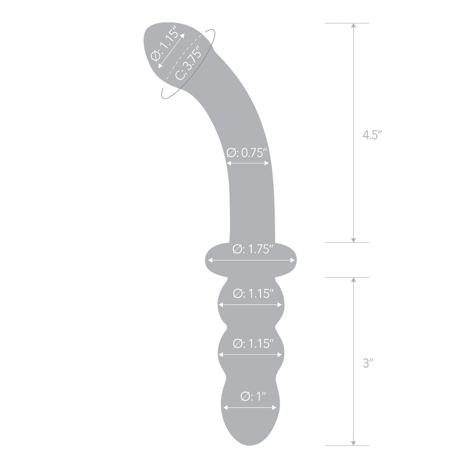 Ribbed G-Spot Glass Dildo | Gläs