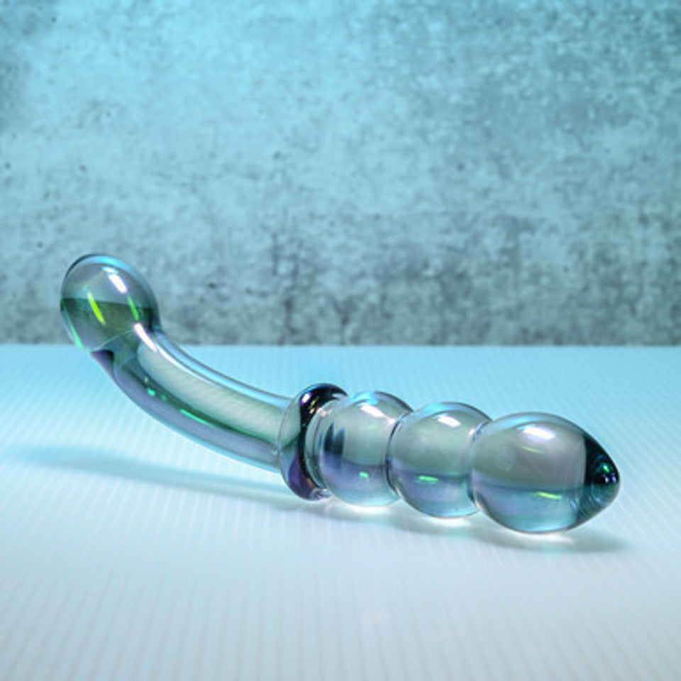 Lustrous Galaxy Wand Glass Double Beaded G-Spot Dildo | Gender X