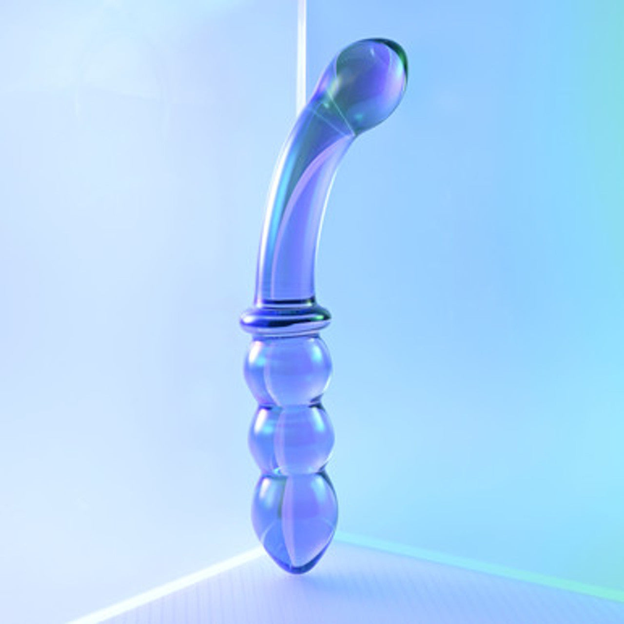 Lustrous Galaxy Wand Glass Double Beaded G-Spot Dildo | Gender X