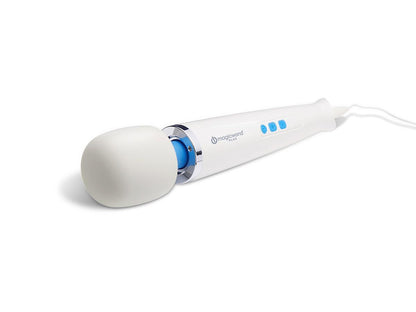 Magic Wand Plus Massager with four intensity levels, soft silicone head, flexible neck, and detachable cord for easy storage and reliable performance.

Magic Wand Plus, variable-speed massager, corded Magic Wand, deep rumbly vibrations, detachable cord massager, soft silicone massage wand, 6,300 RPM Magic Wand, authentic Magic Wand massager, Magic Wand for sore muscles, Magic Wand for intimate play.