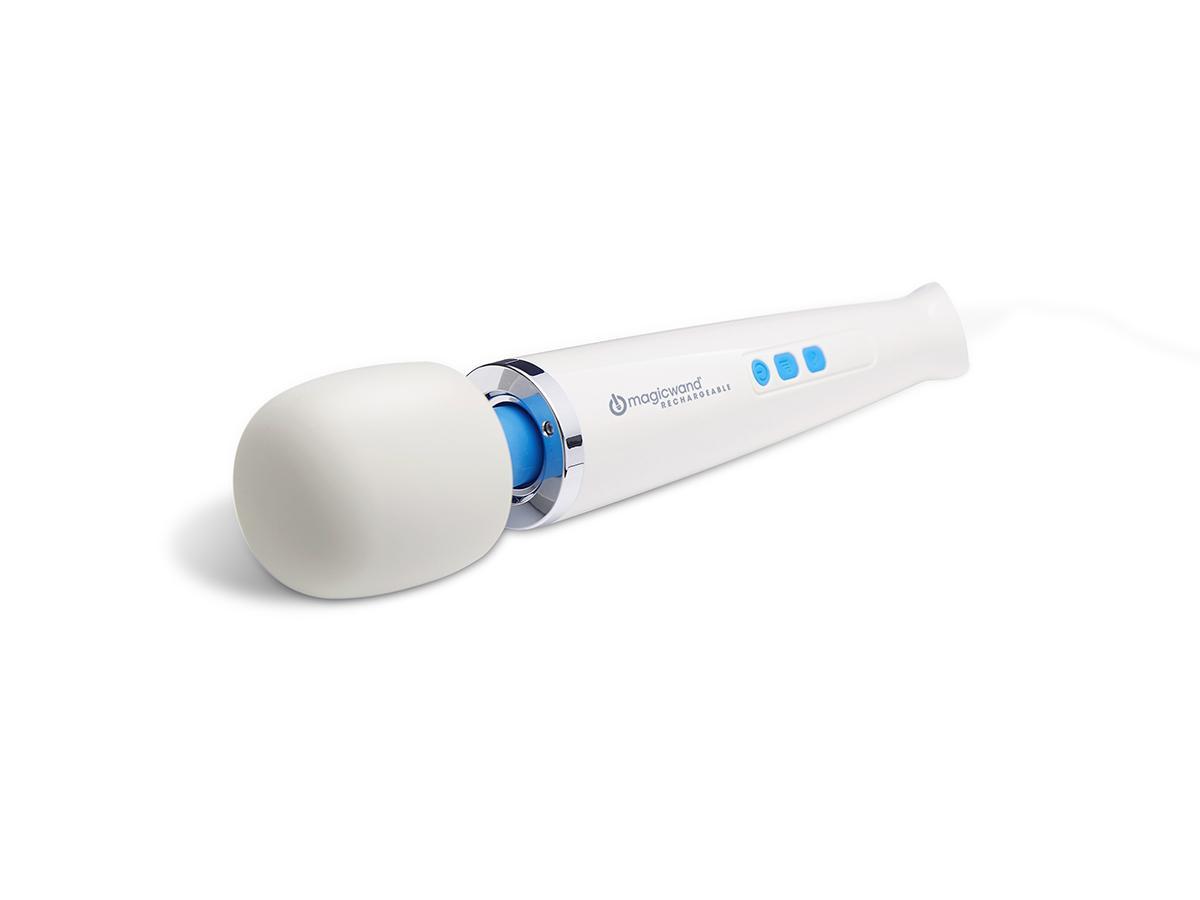 Magic Wand Rechargeable cordless massager with a soft silicone head, flexible neck, four speeds, and deep vibrations, delivering up to 6,300 RPM.

Magic Wand Rechargeable, cordless Magic Wand, Hitachi wand, rechargeable massager, 6,300 RPM massager, silicone head massage wand, four-speed massager, iconic Magic Wand, powerful massage wand, plug-and-play vibrator, Magic Wand with vibration patterns.