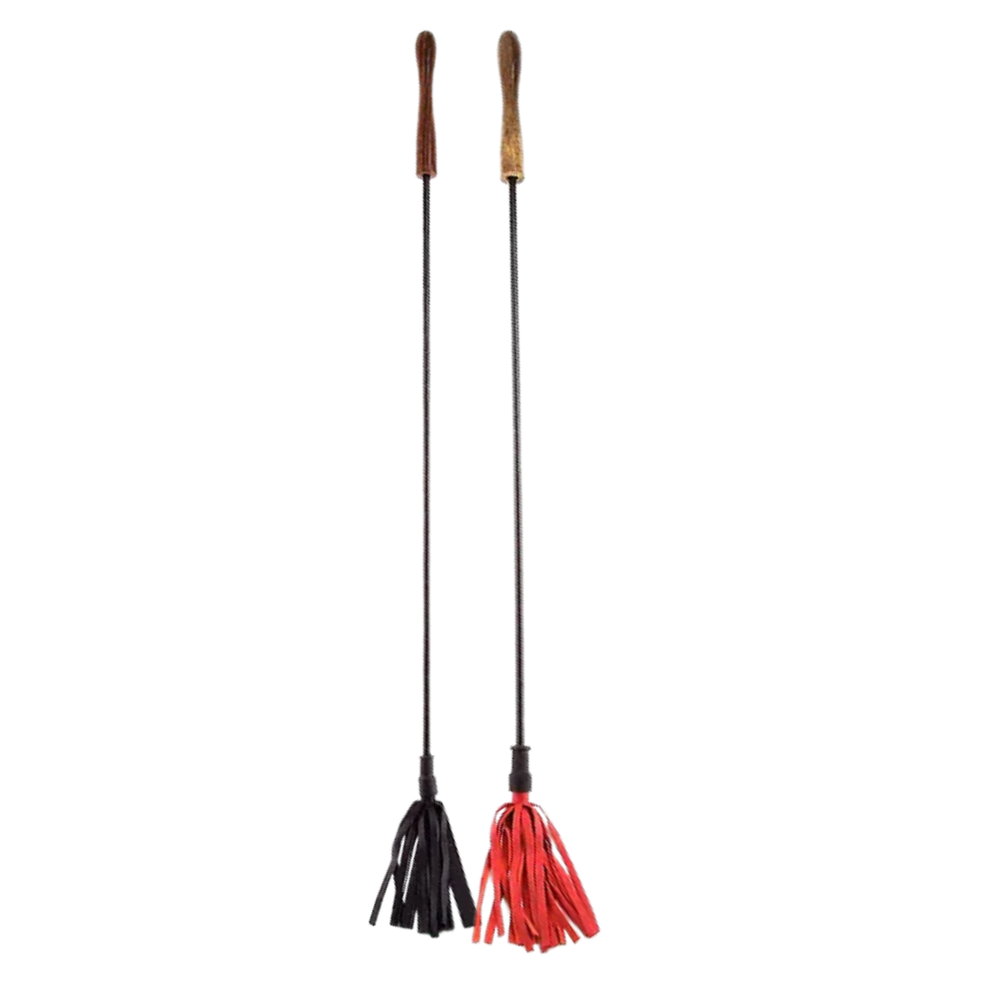 riding crop, BDSM accessories, leather tassels, kink gear, impact play, sensory teasing, red riding crop, black riding crop, BDSM roleplay, wooden handle riding crop, flexible shaft, elegant riding crop, sensory play, BDSM tools, beginner-friendly BDSM, advanced kink gear, BDSM essentials, sensory impact play, versatile riding crop