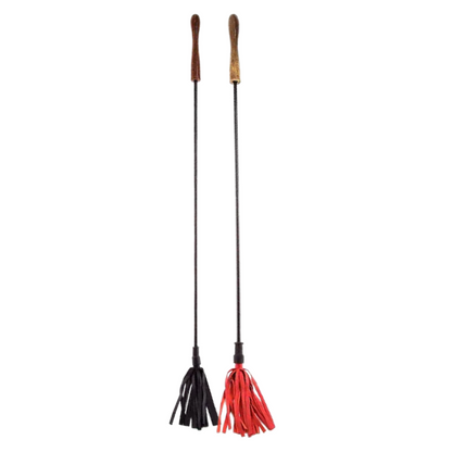 riding crop, BDSM accessories, leather tassels, kink gear, impact play, sensory teasing, red riding crop, black riding crop, BDSM roleplay, wooden handle riding crop, flexible shaft, elegant riding crop, sensory play, BDSM tools, beginner-friendly BDSM, advanced kink gear, BDSM essentials, sensory impact play, versatile riding crop