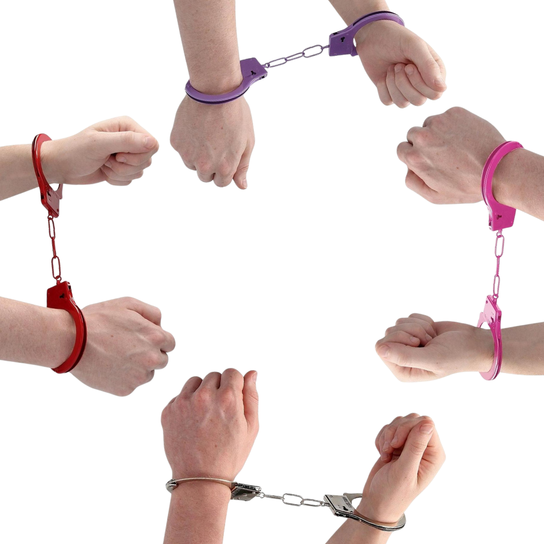 Beginner's Metal Handcuffs by Shots Toys in purple, pink, red, or silver with quick-release button and secure locking mechanism.
Beginner's Metal Handcuffs, colorful handcuffs, purple handcuffs, pink handcuffs, red handcuffs, silver handcuffs, quick-release handcuffs, bondage handcuffs, beginner bondage gear, metal handcuffs, playful restraint cuffs.