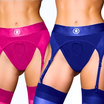 Vibrating Strap-On Thong Rechargeable | Blue, Pink, Red | Ouch!