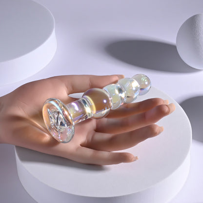 Glass Iridescent Bead Butt Plug | Playboy