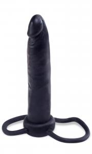 Fetish Fantasy Series Double Trouble Strapless Strap-On Dildo with Dual Cock Rings