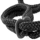 Silk Rope Love Cuffs in black or red with adjustable plastic cinch, ideal for beginners exploring Japanese bondage.
Silk Rope Love Cuffs, Japanese bondage, beginner bondage, silky rope cuffs, black cuffs, red cuffs, adjustable bondage restraints, unisex cuffs, bondage accessories, Fetish Fantasy Series, Pipedream Products.