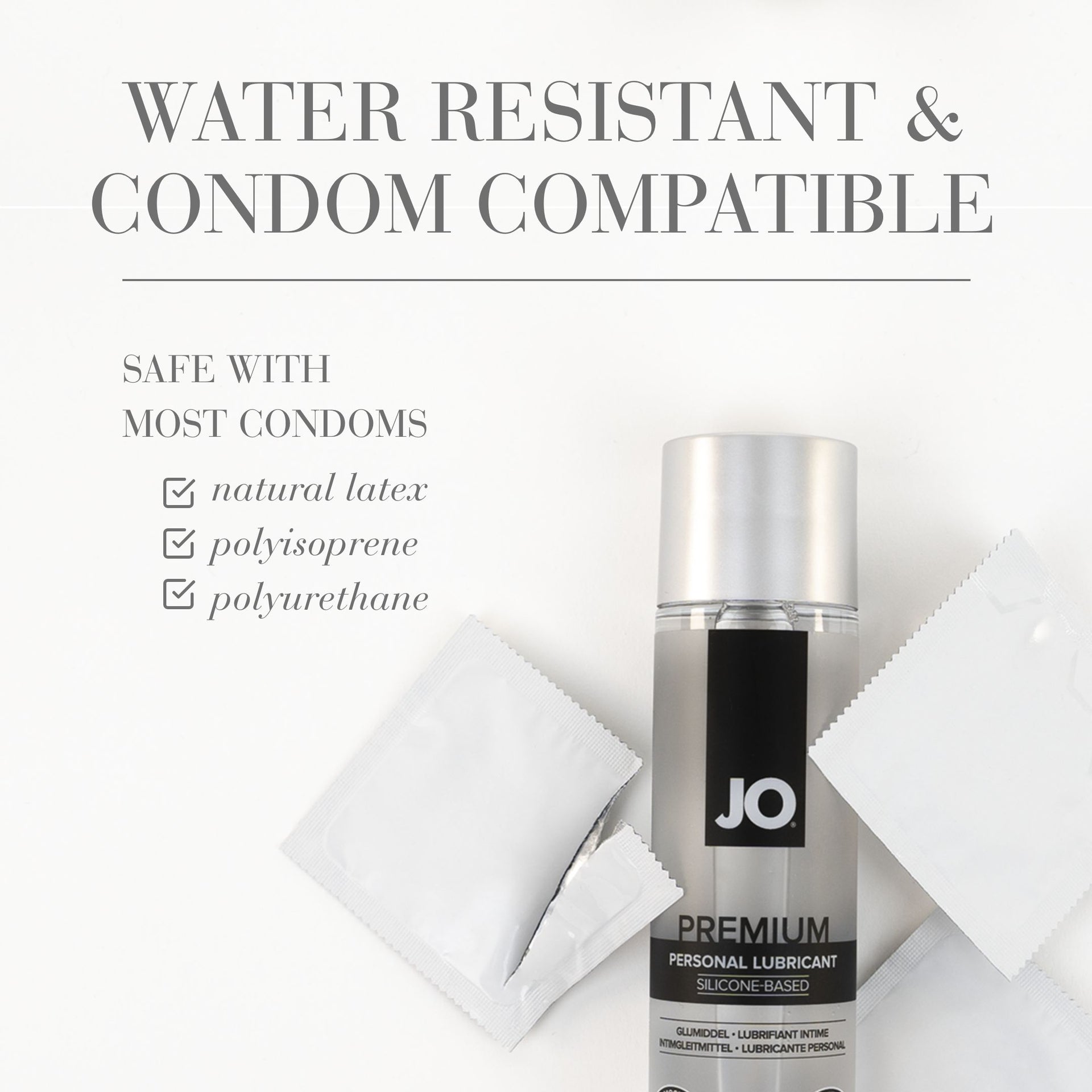 Luxurious silicone-based lube, long-lasting, water-resistant, soft-touch finish.

silicone-based lubricant, luxurious lubricant, long-lasting glide, water-resistant lube, soft-touch finish, glycerin-free lube, paraben-free lubricant, glycol-free, preservative-free lube, high-quality silicone lubricant, non-silicone toy compatible, condom compatible lubricant, USA-made lube, FDA-licensed lube, ISO-certified lubricant, vegan-friendly lube, gluten-free lubricant, premium silicone-based lube