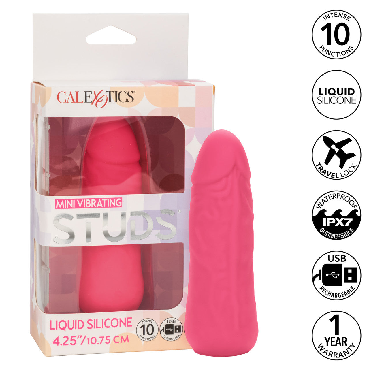 Mini Vibrating Studs® in neon orange, purple, or pink, with a life-like design, 10 vibration modes, Liquid Silicone material, and waterproof, rechargeable functionality.

compact silicone vibrator, waterproof silicone vibe, rechargeable mini vibe, life-like silicone vibrator, 10-function mini vibrator, colorful mini vibrators, Liquid Silicone sex toy, travel-friendly vibrator, waterproof and rechargeable vibrator.