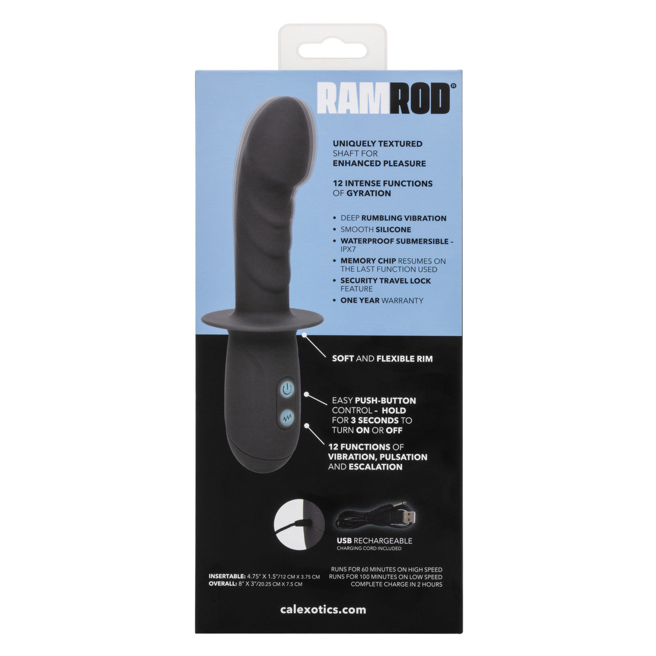 Ramrod Gyrating Rechargeable Silicone Anal Butt Probe