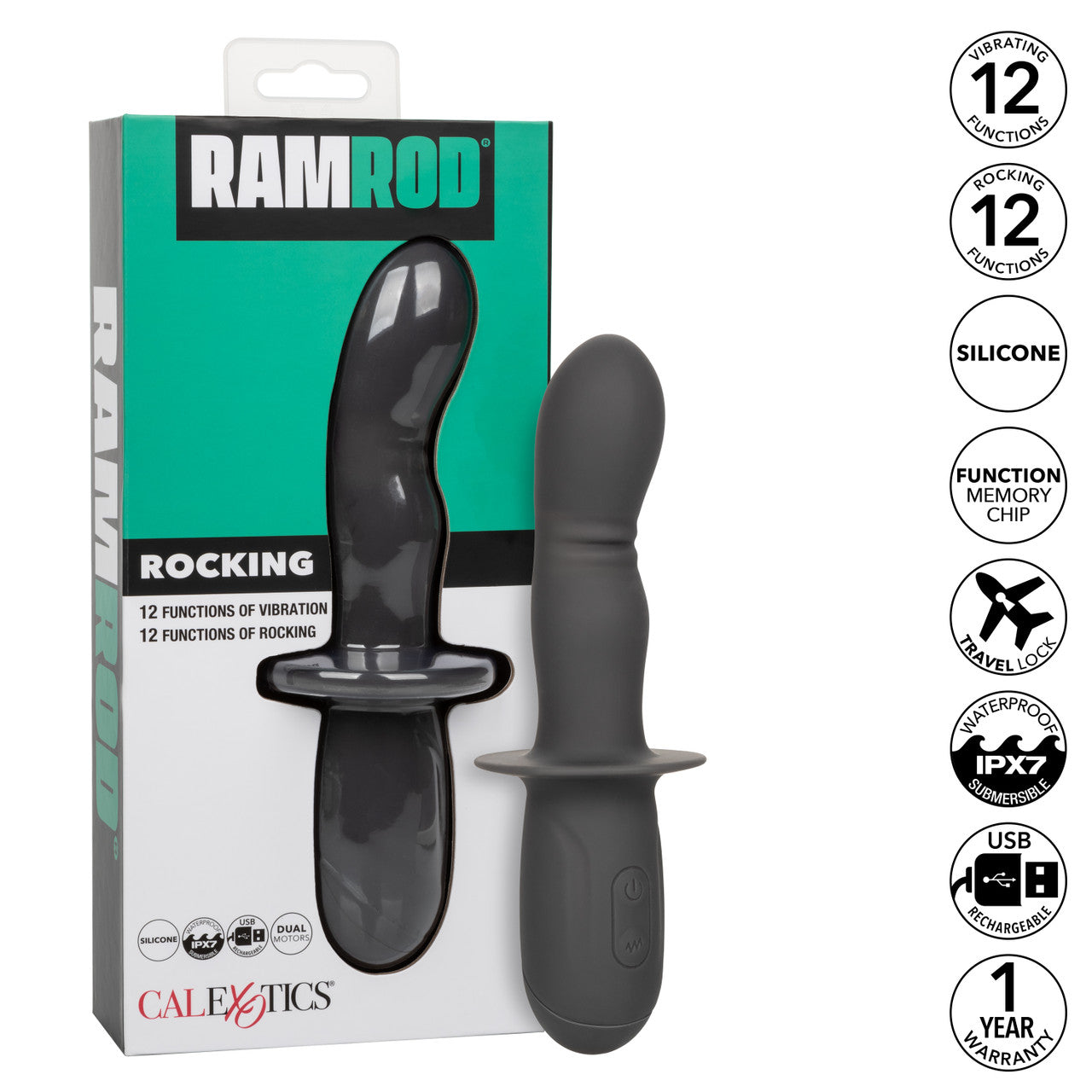 Ramrod Rocking Butt Rechargeable Silicone Anal Probe