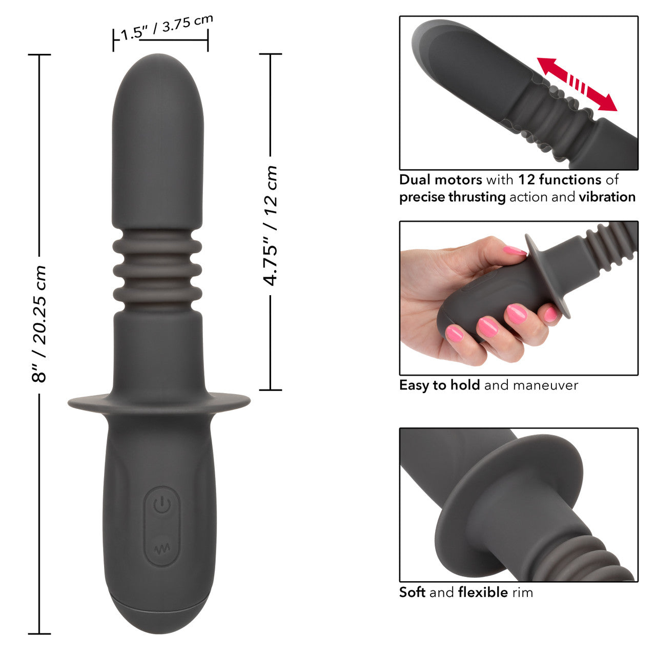 Ramrod Thrusting Rechargeable Silicone Anal Butt Probe