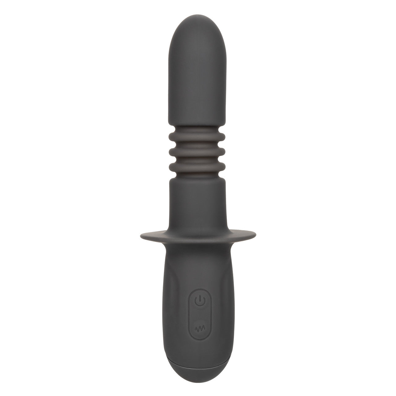 Ramrod® Thrusting Probe: Dual-motor silicone toy with 12 vibration and thrusting modes, waterproof, rechargeable, and travel-friendly.