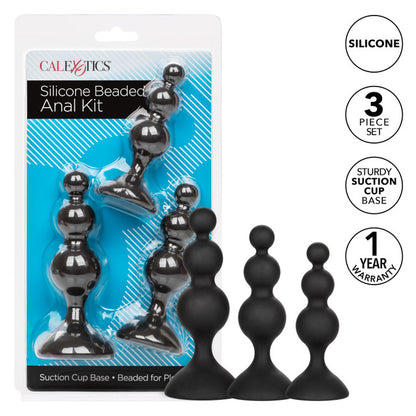 Anal Toys Silicone Beaded Butt Plug Kit