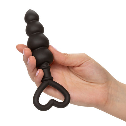 Silicone Love Probe™ - Graduated Anal Plug with Heart-Shaped Retrieval Ring, Body-Safe Design