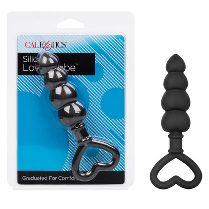 Silicone Love Probe™ - Graduated Anal Plug with Heart-Shaped Retrieval Ring, Body-Safe Design