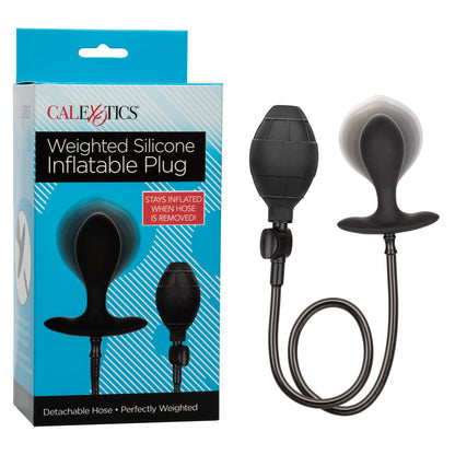 CalExotics Weighted Silicone Inflatable Plug with 1.2 oz weighted ball, customizable inflation, detachable hose, and quick-release valve for anal pleasure.

weighted inflatable plug, CalExotics inflatable anal plug, silicone anal plug, adjustable anal plug, weighted anal toy, customizable anal probe, phthalate-free inflatable plug, inflatable anal toy, quick-release anal plug, flexible silicone anal plug.